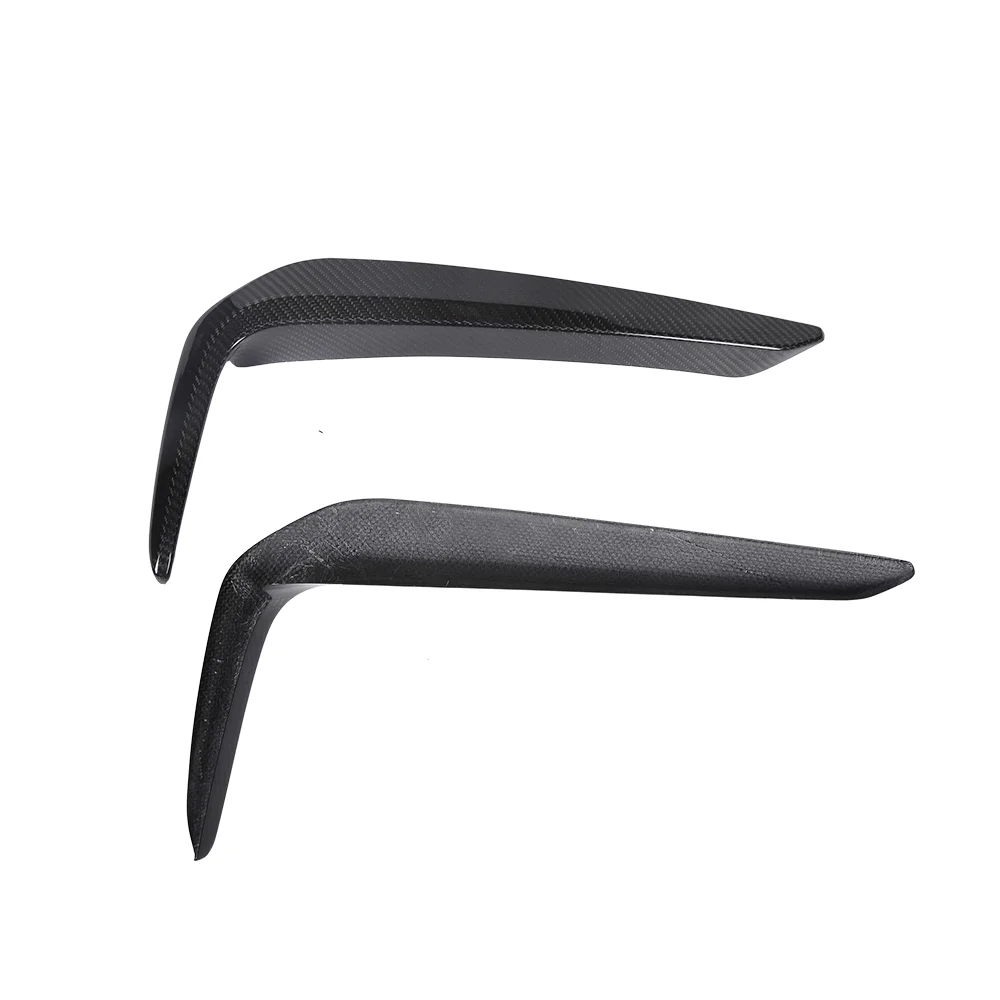 Real Carbon Fiber Front Fog Lights Lamp Eyelid Eyebrows Cover Trim Accessories For BMW 5 Series G30 2019up