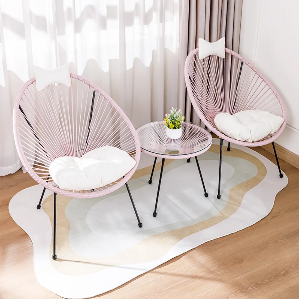 

Table and chair three-piece outdoor leisure rattan coffee table and chair combination