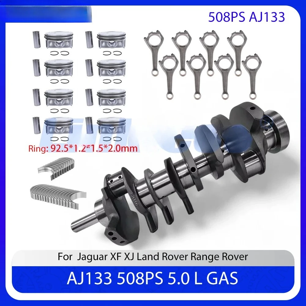 Engine Crankshaft Kit Piston Conrod Fit 5.0 T L 508PS For 10-20 JAGUAR LAND ROVER F-PACE F-TYPE XF XJ XK RANGE ROVER RF8WPЗBA
