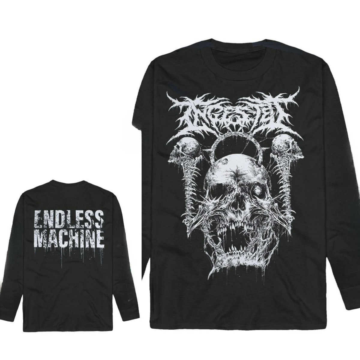 2026 Ingested Band Print Hoodie im Retro-Stil – Unisex-Hoodie für Herbst und Winter
