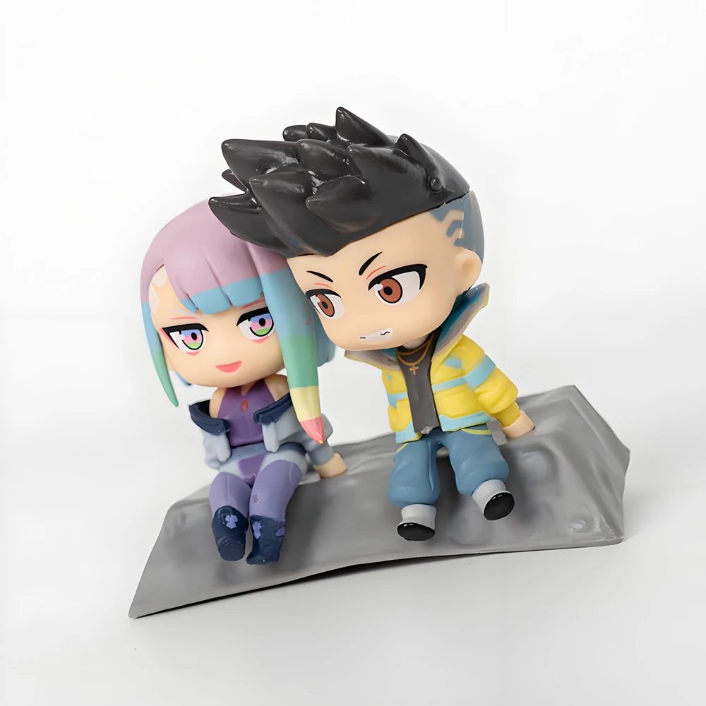 8 cm Cyberpunk Edgerunners Q Version Anime David Martinez Lucyna Kushinada Liebhaber Action Figure Sammlung Modell Spielzeug – Detail 4