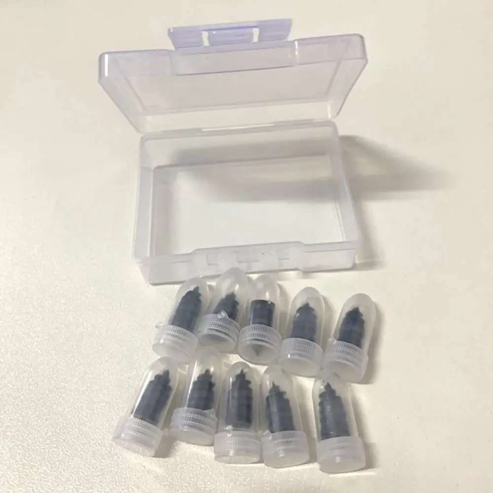10Pcs Tire Puncture Repair Tire Repair Nail Rubber Big Small Size Self-Tapping Screw Soft Black Vacuum Tyre Nails