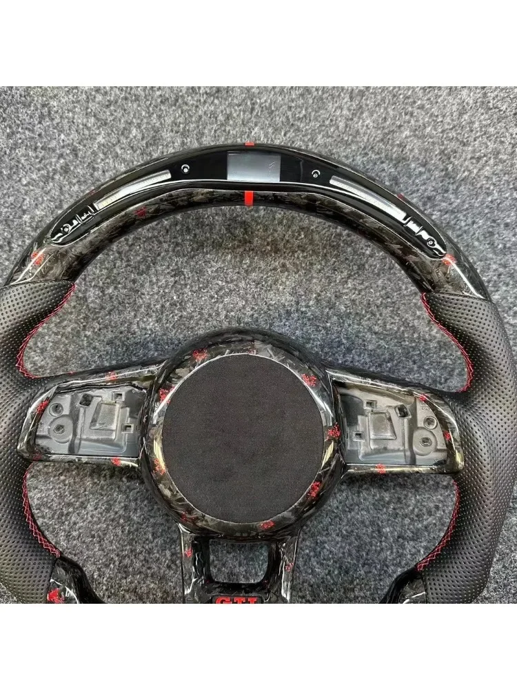 Carbon Fiber Steering Wheel for Volkswagen Golf 7 GTI with Forged Airbag Cover Custom Performance Auto Accessory