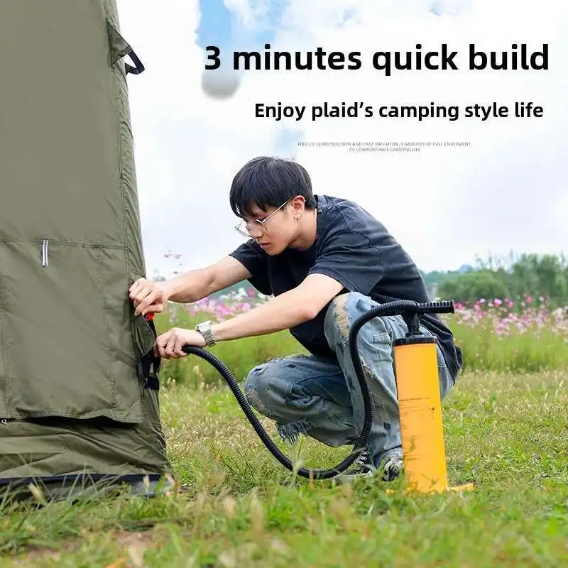 Acampamento ao ar livre portátil automático rápido proteção contra chuva acampamento piquenique cabana tipo vinil tenda iatável