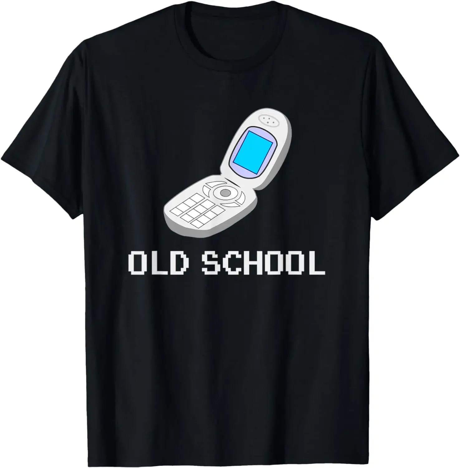 Old School Flip Phone 90s Retro T-Shirt Funny Gift Clothes Tops Shirts for Women Vintage Clothes Graphic T Shirts Harajuku