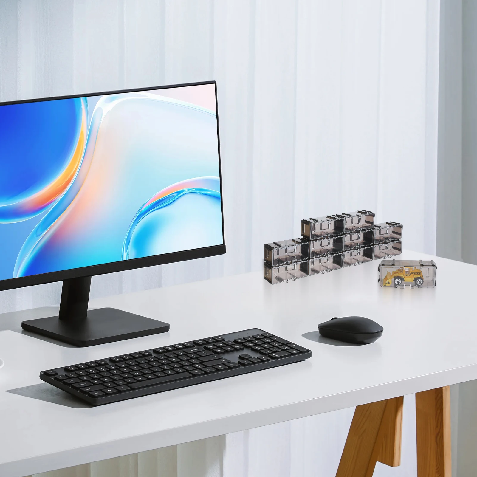 

40 Pcs Mini Car Display Box Small Model Case Storage Toy Organizer Cases for Cars Plastic Diecast Showcase