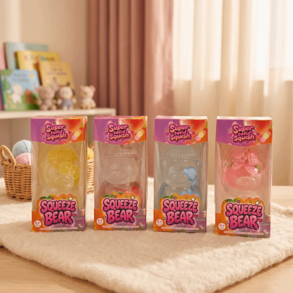 Creative Cartoon Bear Squishy TPR Maltose Filled Fidget Slow Rising Simulation Fruit Slow Rising Gifts