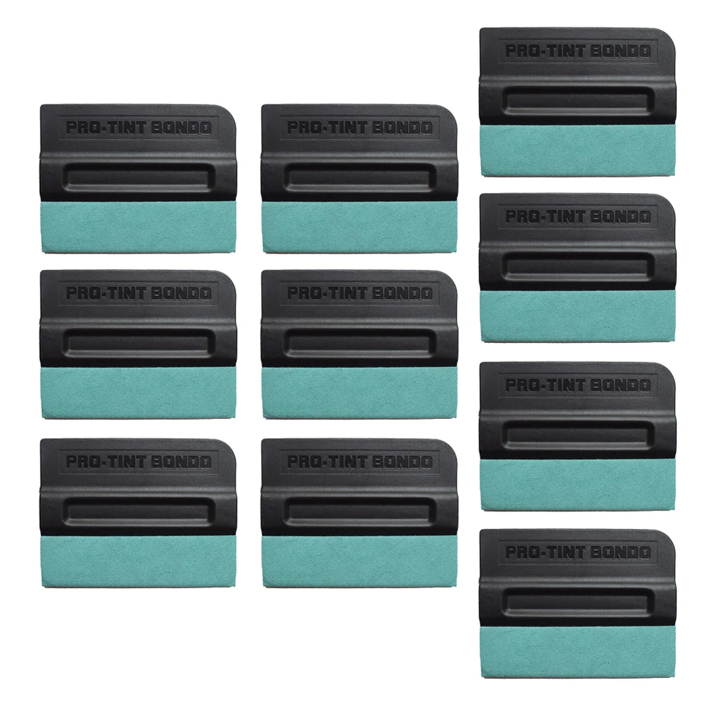 10Pcs Magnetic Vinyl Wrapping Squeegee 4Inch Suede Felt Edge Tint Spatula Car Window Film Scraper Decal Applicator for Stickers