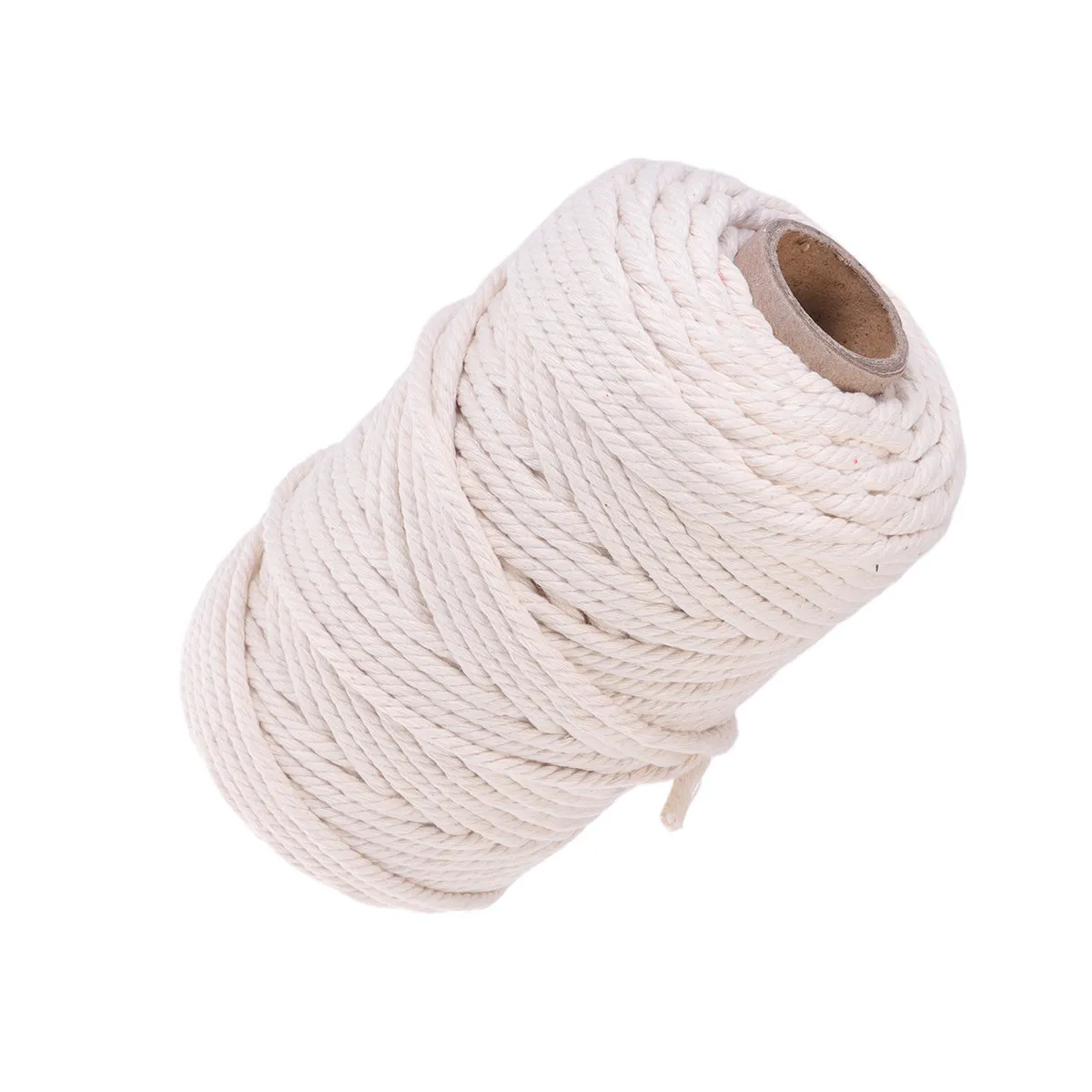 

100M Premium Natural Cotton Rope 5Mm Thick Twisted Cord for DIY Macrame Projects Wall Art Plant Holders Crafting Binding Lacing