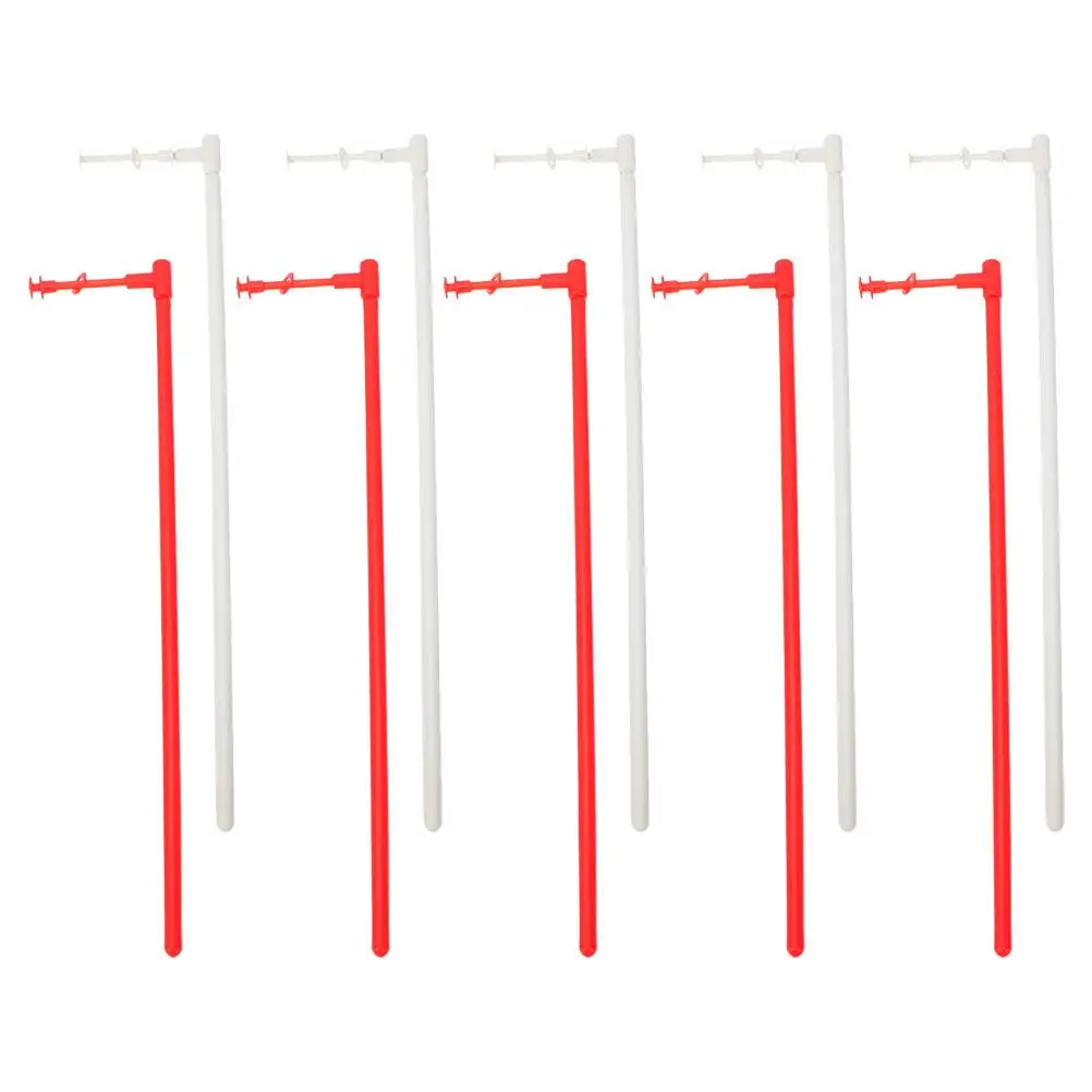 

10Pcs White Red Windmill Rods Accessories Sturdy Plastic Making Replacement Parts for Garden DIY Crafts Project