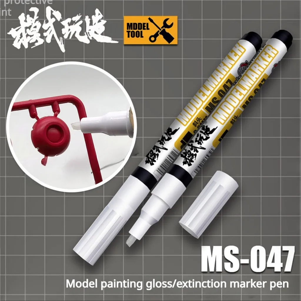 

MS047 Matte/Gloss Dual Tip Eco-Friendly Water-Based Marker Pen Protective Coating for Gundam Gunpla Model Building DIY Tools