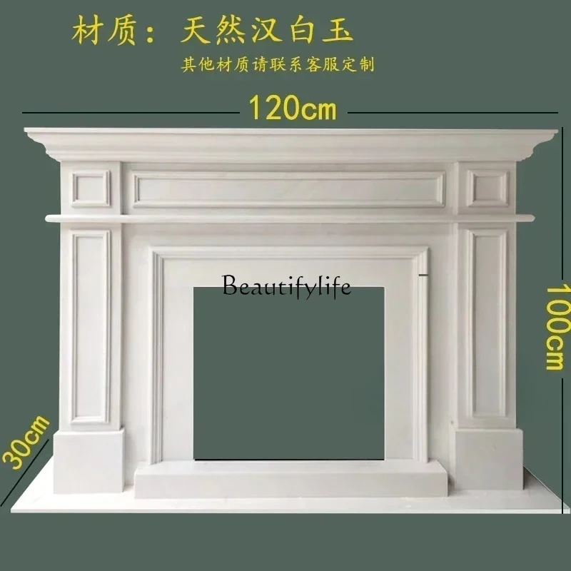 Natural French Simplicity Marble Mantelshelf American Interior Background Wall Hallway Stone Curio Cabinet