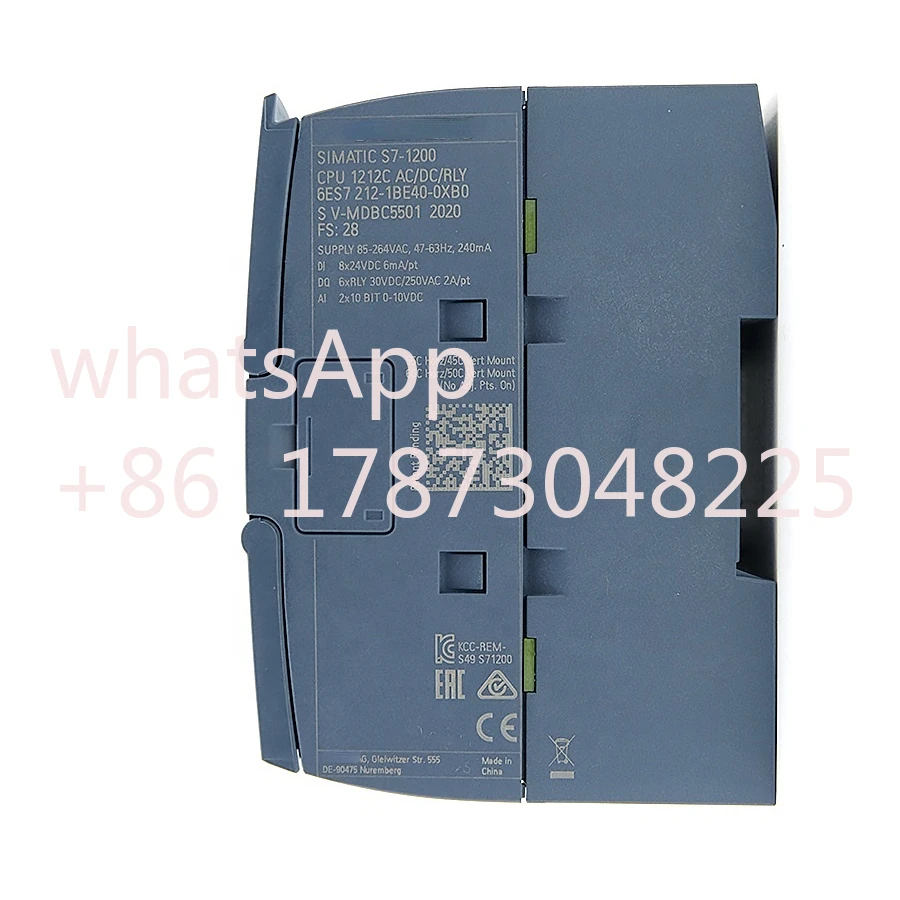 Original 6ES7212-1BE40-0XB0 PLC Module SIMATIC S7-1200 CPU 1212C Compact CPU AC/DC/Relay