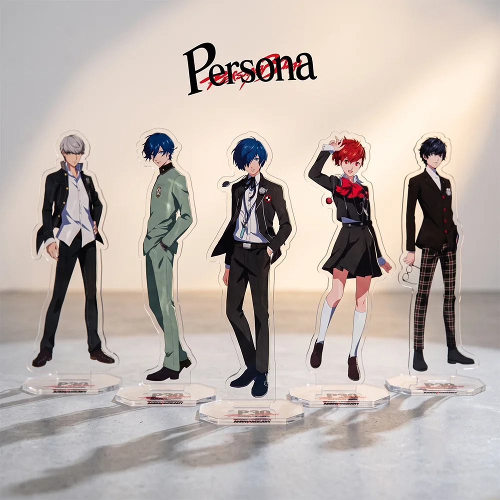 Nuevo Llavero de Acrílico de Doble Cara de 15 CM de Persona 30th, Soporte de Anime 2026, Decoración para Estantería, Regalos de Joker, Makoto, Yuki, Yu