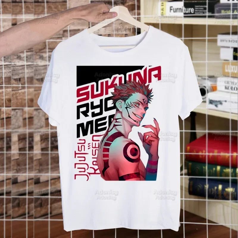 Jujutsu Kaisen Ryomen Sukuna Yuji Itadori Printing Street Style Casual Short Sleeve Men T Shirt O-neck Tshirt Male T-shirt