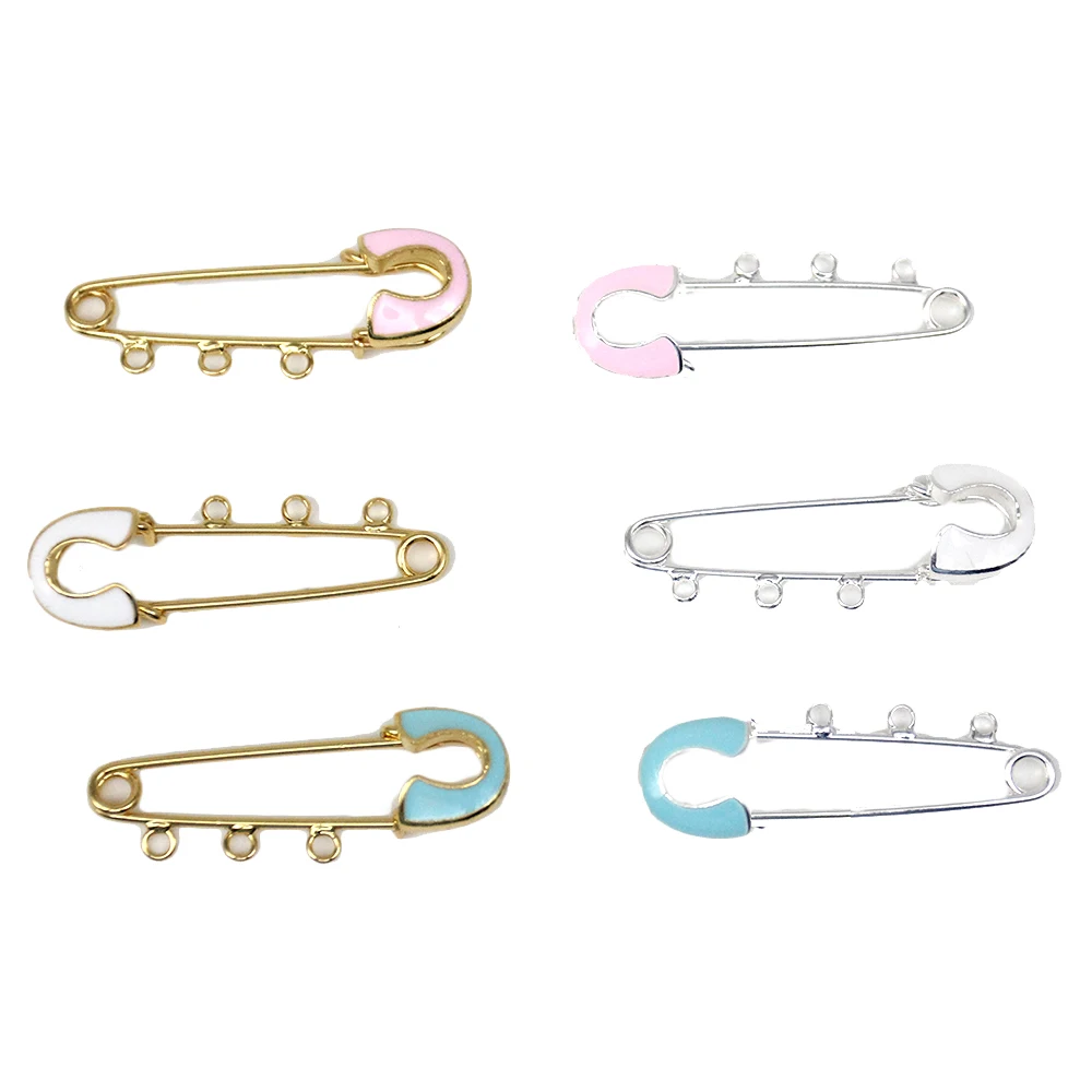 3 teile/los Vergoldet Muslim Islamischen Baby Pins Strass Kinderwagen Sicherheitsnadeln Mit Schlaufen für Neugeborene Geschenk Schmuck Machen – Detail 12