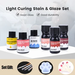 Dental Light Curing Stain Glaze do wyjmowanych protez z ceramiki polimerowanej / żywicy drukującej / dysku PMMA Tymczasowe materiały dentystyczne