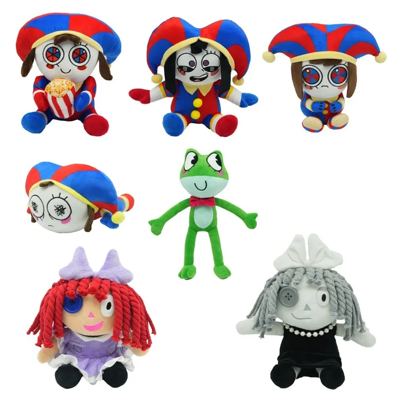 25/30cm New The Amazing Digital Circus Pomni Clown Plush Toys Stuffed Doll Anime Caine Raghata Gangle Plush Doll Peripheral Gift