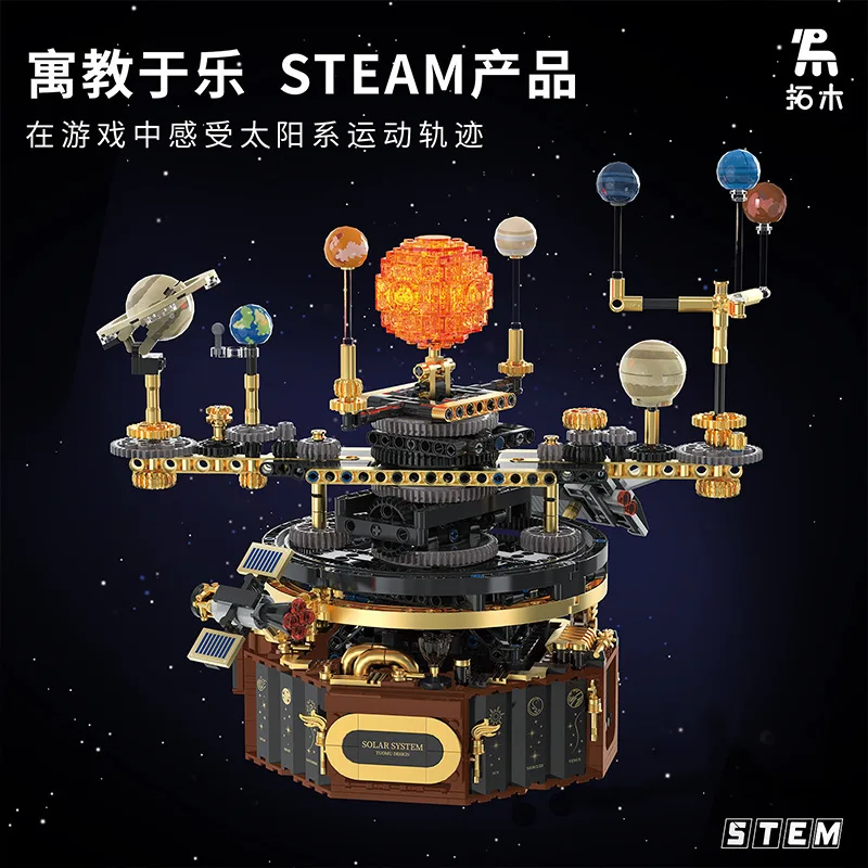 New creative static model of the eight planets in the solar system, high-difficulty assembly model, educational toy, birthday gi