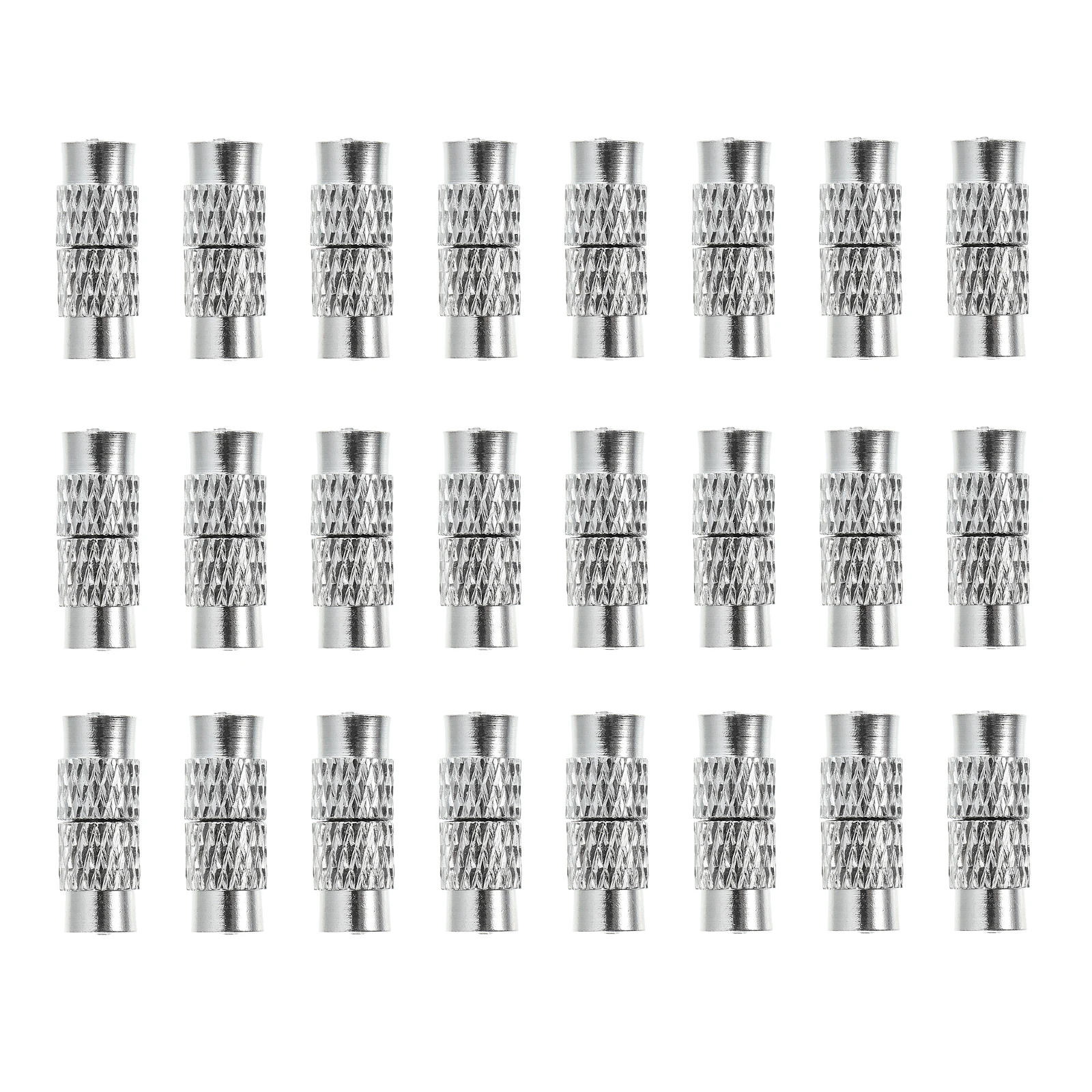 

30 Pcs Brass Buckle End Caps Cord Silver Necklace Beaded Links Connectors Screw Clasps Jewelry Parts Bracelet Homemade Crafting