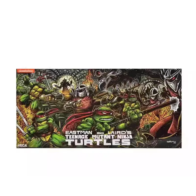 In Stock NECA SDCC TMNT Ninja Turtles Figures Anime Toy 4-Person Set Art Collection Model Desktop Decor PVC Statue For Kids Gift