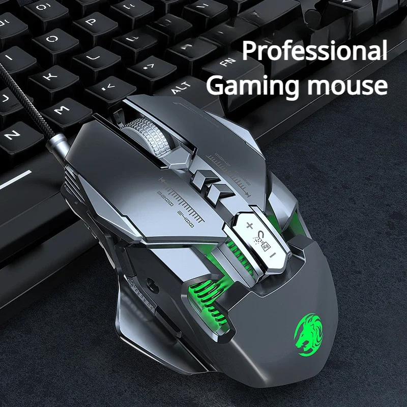 MK300 Wired Mechanical Mouse 6400PDI  Free Counterweight Low Latency Wired Gaming Mouse Suitable for Home Office Game Designers