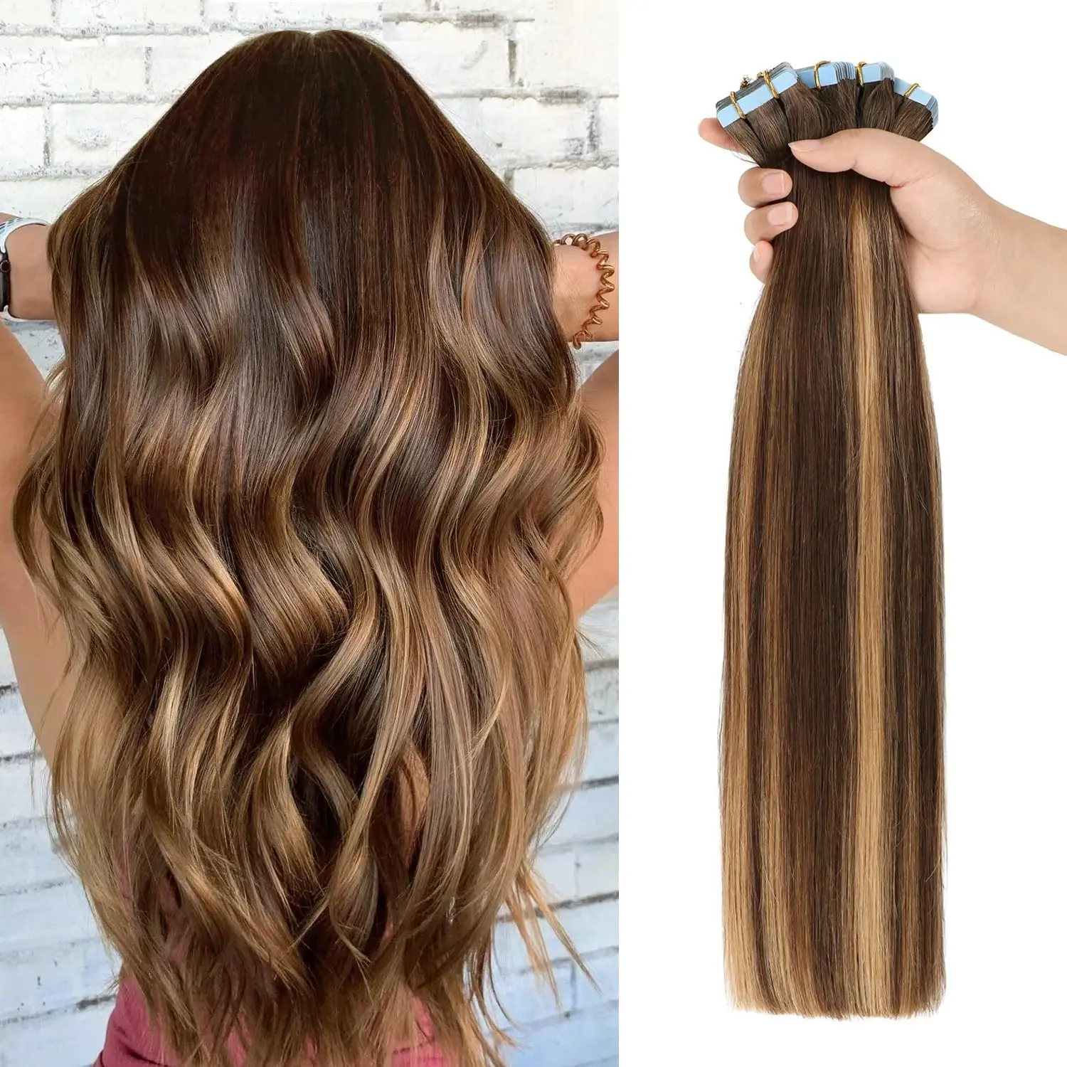 

20pcs/pack 100% Human Hair Tape In Extensions 12-26 Inch Professional Wholesale Lot For Hair Businesses Fast Delivery