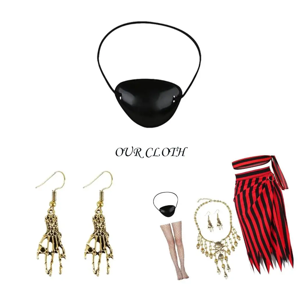 تشمل ملحقات زي القراصنة النسائية قلادة رأس اللباس تخزين بقع العين للنساء Cosplay Y1ac