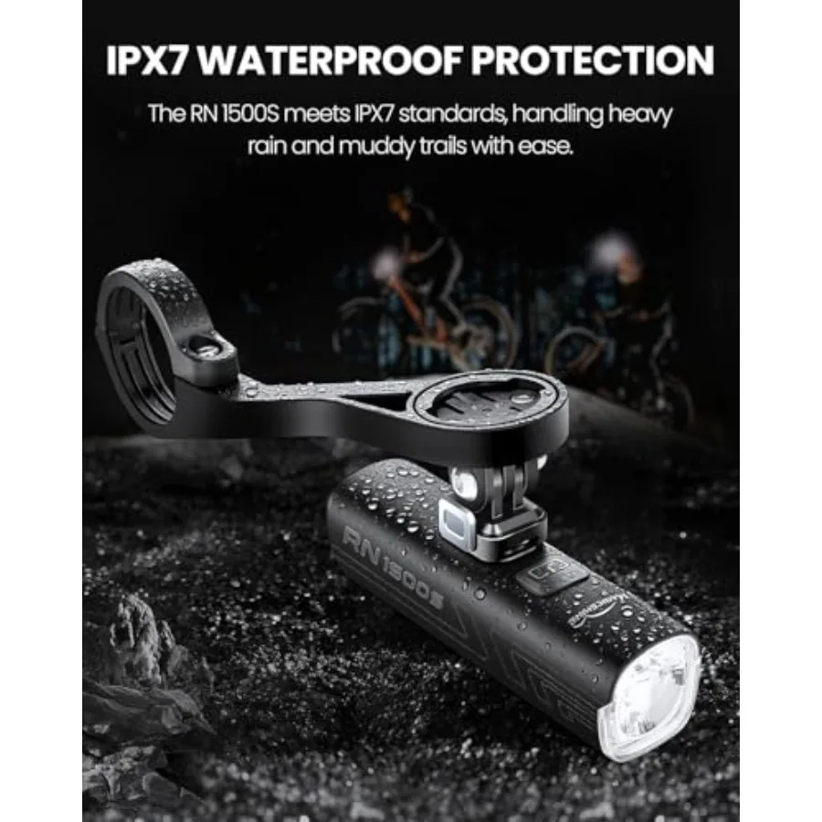 Lumière de vélo RN 1500S lumières de vélo pour la conduite de nuit avec monté sous le contrôle FTR LightSync USB lumière de vélo Rechargeable F