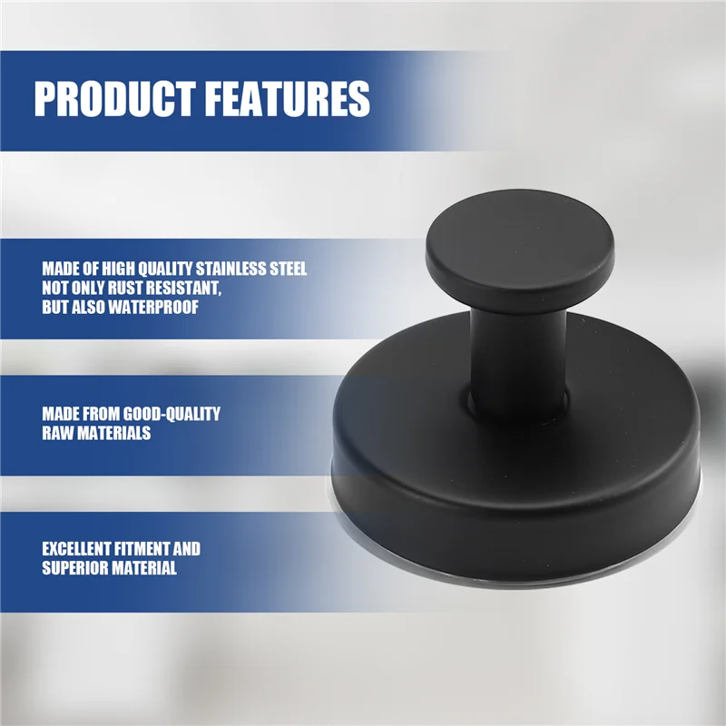 

D9-4PCS Metal Suction Cup Hook Strong Vacuum Bathroom Suction Cup Hooks Waterproof Towel Holder Stainless Steel Wall Hanger
