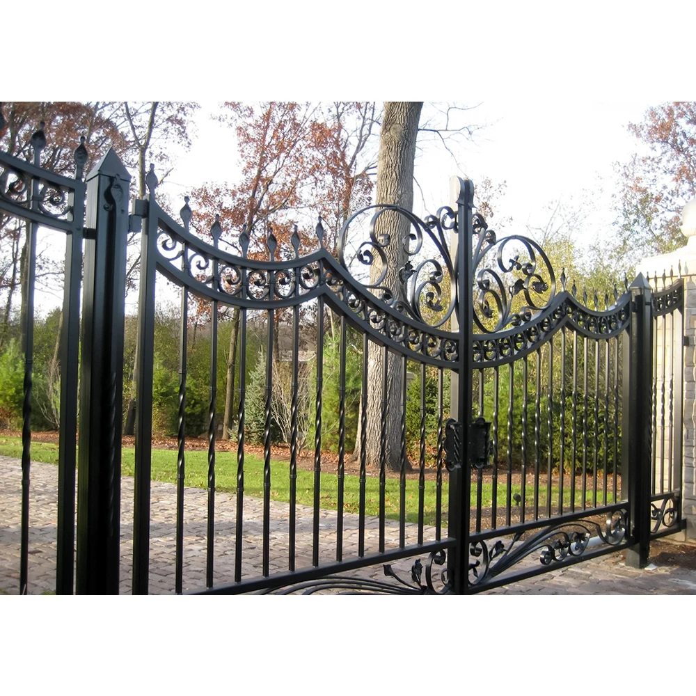 Customization Customized Latest Main Gate Designs Automatic Wrought Iron Driveway Gates Fencing Trellis Gates for Houses