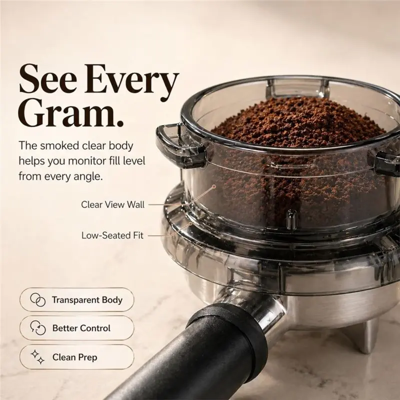 Promotion!Twist-Lock Portafilter Funnel 54Mm Dosing For Bambino, For Breville Barista Express, Pro, Touch Espresso Machines