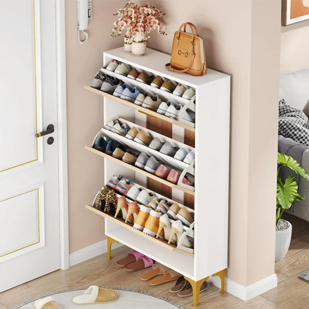 Shoe Cabinet for Entryway Furniture Shoe Storage Cabinet With 3 Flip Drawers Shoes Organizers Cabinets for Living Room Shoerack