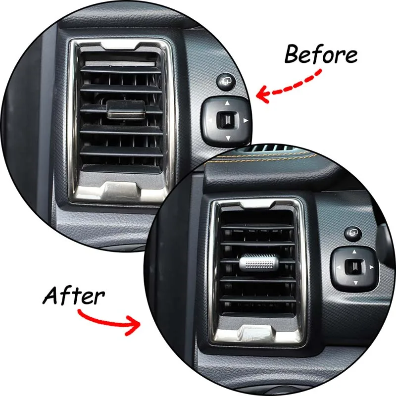 For Ford Ranger Wildtrak 2015-2021 ABS Car Modification Car Center Console Air Outlet Adjusting Rod Cover Stickers Accessories