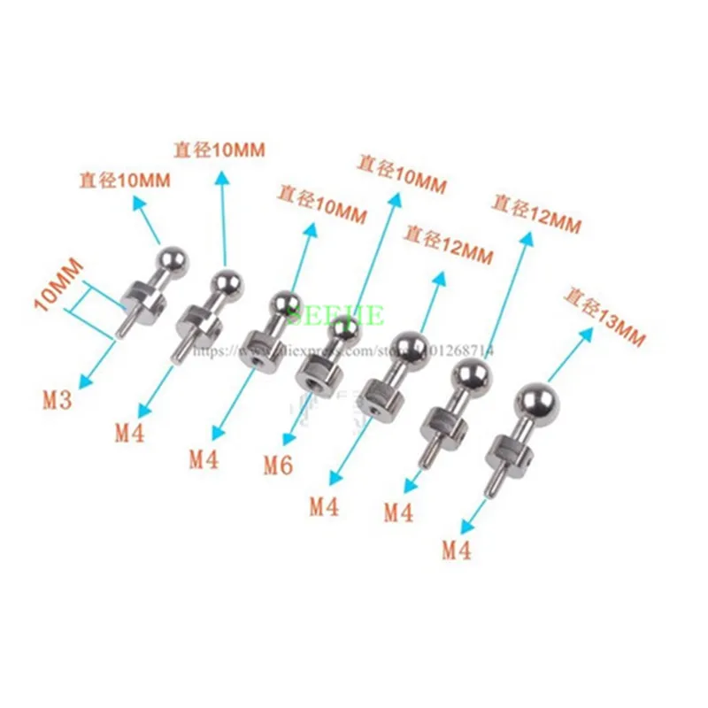 

2 шт., детали пряжки ремня для фотокамеры, M3 M4 M6, детали пряжки с внутренней и внешней резьбой с шаровой головкой и винтом