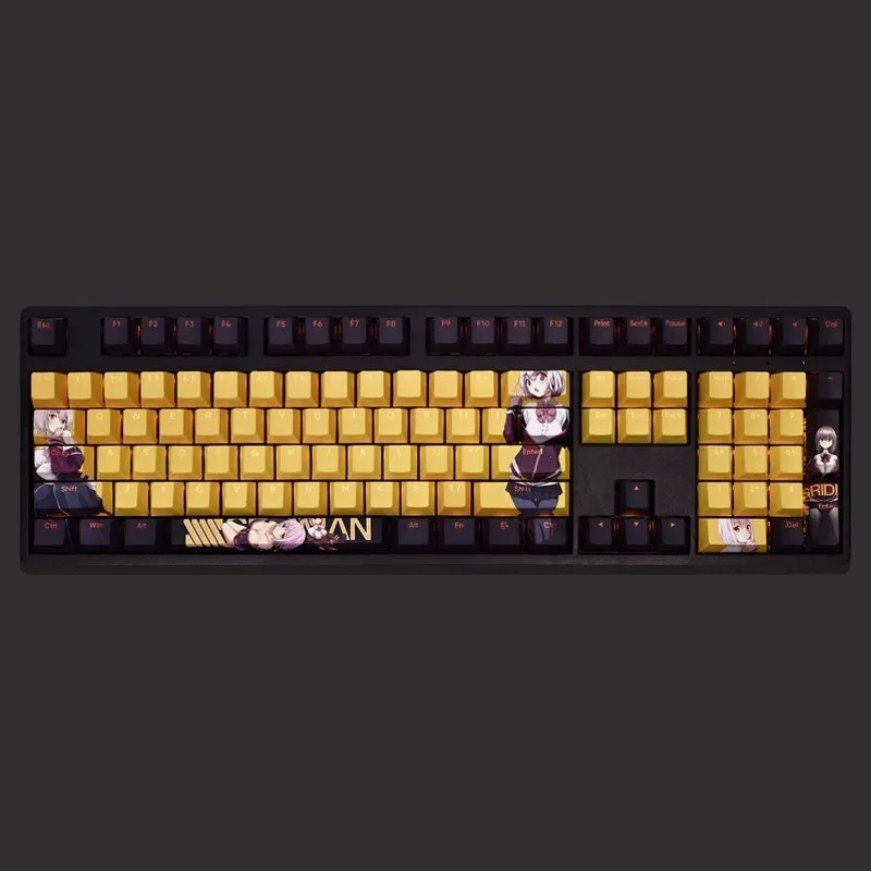 Imagem -06 - Ssss Gridman Shinjou Akane Keycap Keycap Pbt Tintura Subbed Anime Key Caps para Ansi 61 87 104 108 Chaves Set