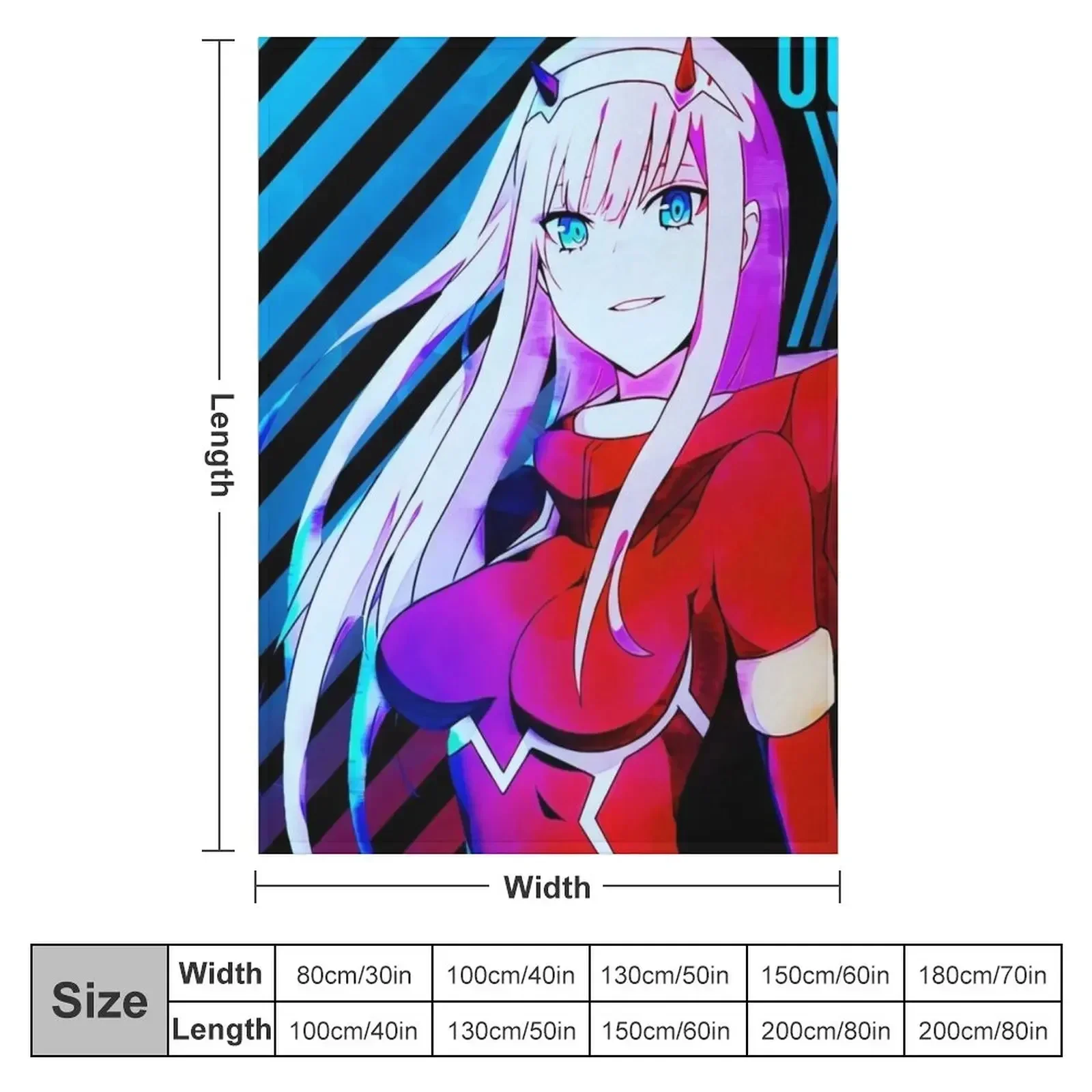 Franxx Ram Ichigo Throw Blanket Hairy blankets ands For Sofa Thin Blankets