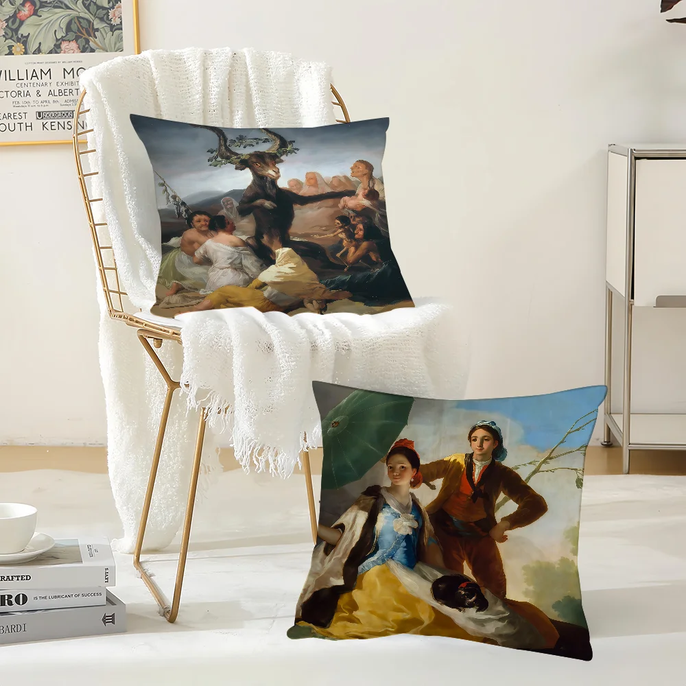 Francisco Goya Famous Painting Pillow Case Suitable For Bedrooms Living Rooms Cars Home Decoration