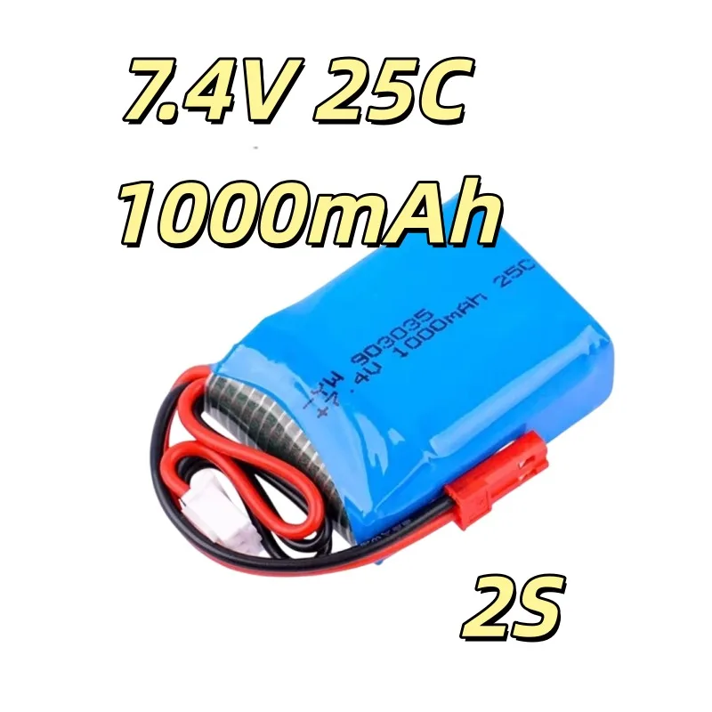 Replacement battery 7.4V 25C 2S 1000mAh Battery for K969 K979 K989 P929 P939 4WD Off-Road Rally Drift RC Cars Toys