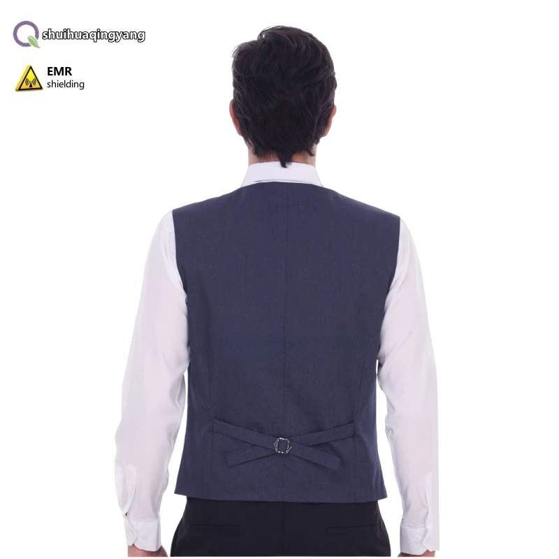 Authentic electromagnetic radiation protective metal fiber suit vests Bank, Office EMF shielding inner and outer wear work vest