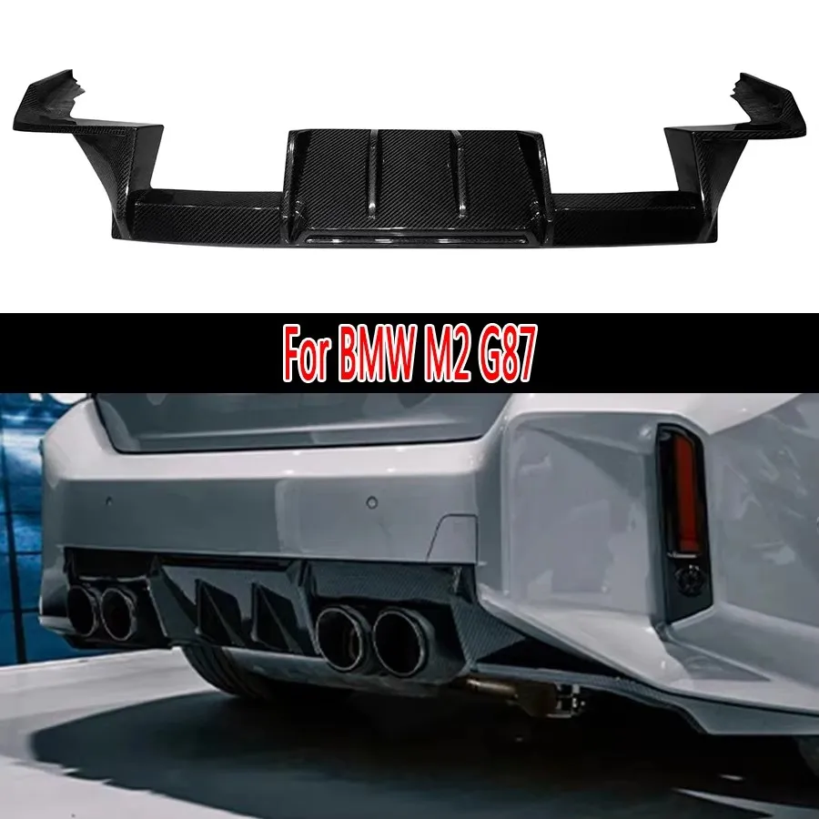 

For BMW M2 G87 2021+ Dry Carbon Fiber Diffuser Car Rear Bumper Diffuser Rear Splitters Spoiler Back lip MP Style Car Accessorie