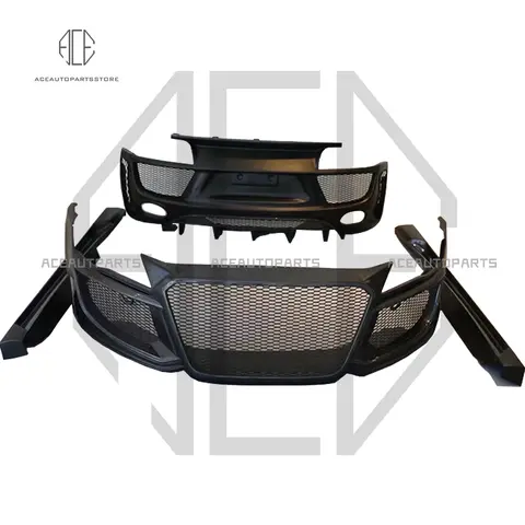 Full Frp Unpainted / Carbon Fiber Car Body Kits Front Bumper and Bumper Side Skirts for Audi R8 TT Body Kit Regula Style