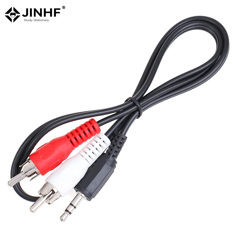 3.5mm Jack Aux to 2 RCA Audio Video Cable Stereo Y Splitter Cable AV Adapter 2RCA Cord Wire For PC DVD TV VCR Speakers Camera