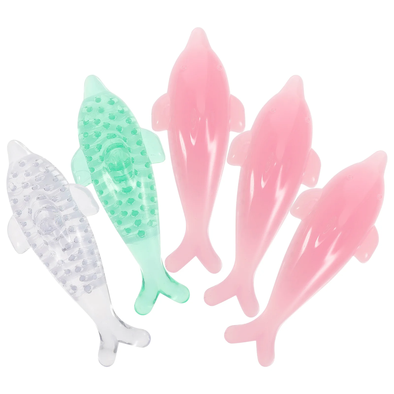 5 Pcs Dolphin Nail Brush Lightweight Convenient Clean Stains Dust Fine Grained Plastic Manicure Tool Home Nail Care Kit