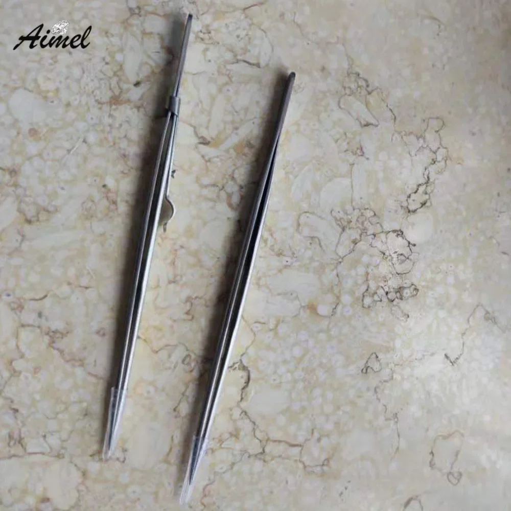 Stainless Steel Jewelry Tweezers DIY Jewelry Diamond Gem Tool Locked Diamond Tweezers Quality Electronic Component Pick Up Tools