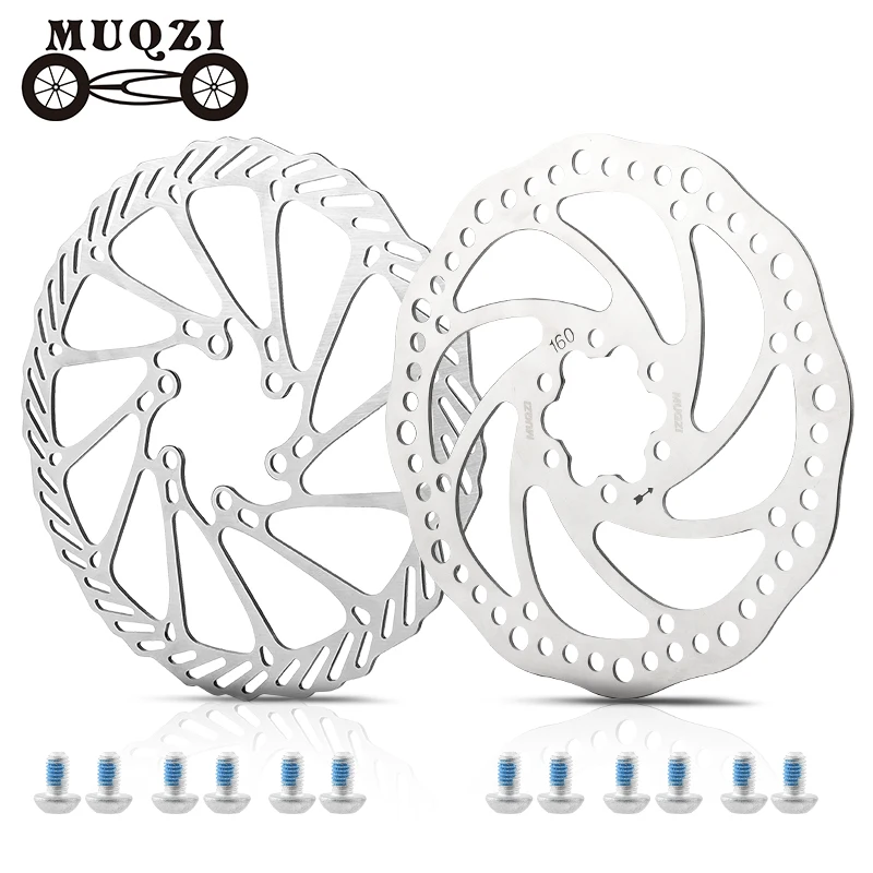 MUQZI 140mm 160mm 180mm Disc Brake Rotor Mountain Road BMX MTB Bicycle with 6 Bolt Disc Brake Rotor