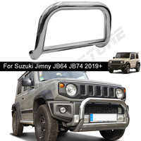 Car Front Bumper Steel Bull Bar Front Bumper Guard Protect without Winch for Suzuki Jimny JB74 JB64 2019 2020 2021 2022 2023