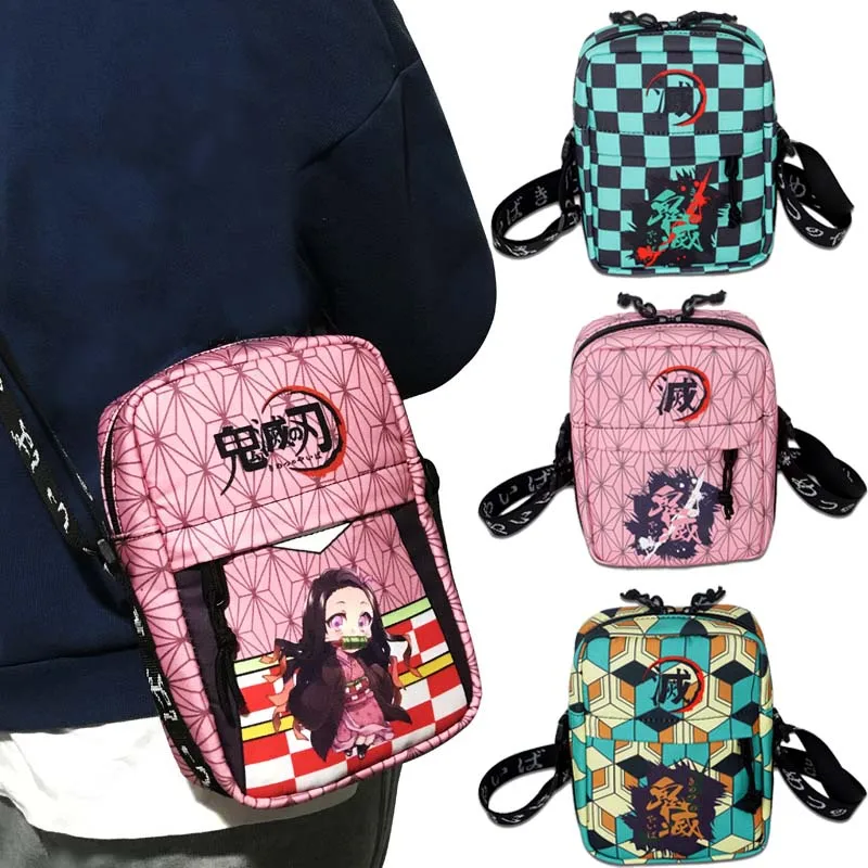 

Demon Slayer Small Square Single-shoulder Canvas Bag Creative Men Women Casual Simple Fashion Retro Crossbody Bags Accessories