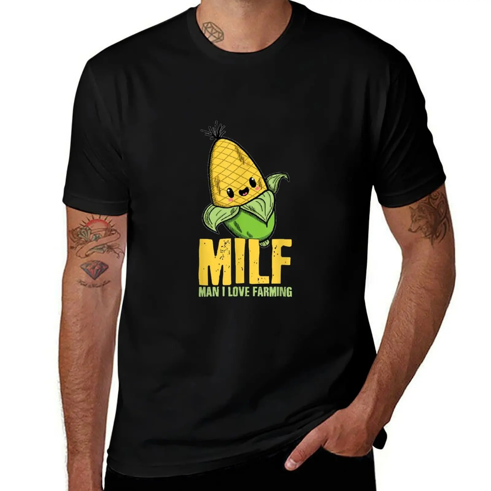 

Funny corn Man i love farming Farmer Milf T-Shirt High Quality Durable T-Shirt