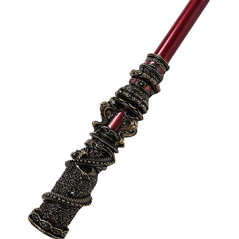 Wukong fantasia cosplay para homem, disfarce do mito, cor preta, jogo de cudgel dourado, acessórios extravagantes do Dia das Bruxas, adereços Fantasia, presentes, 35cm